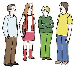 Eine Gruppe von Mitarbeitern