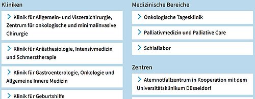 Die Liste mit allem, was es im Krankenhaus gibt