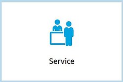 Ein Teil von der Liste mit dem Wort Service