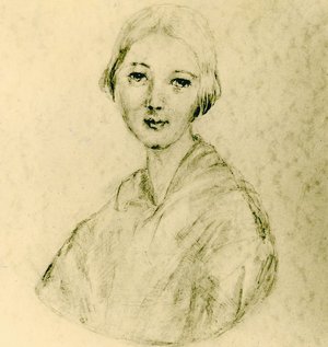 Florence Nightingale, Zeichnung von Georg Weise Düsseldorf, Quelle AFKS Jugendbild