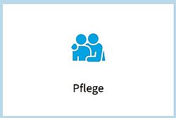 Ein Teil von der Liste mit dem Wort Pflege