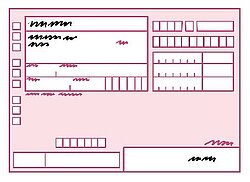 Eine rosa Einweisung