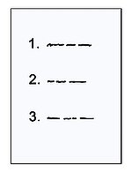 Eine Liste mit Terminen