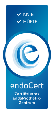 Logo endoCert, zertifiziertes EndoProthetikZentrum