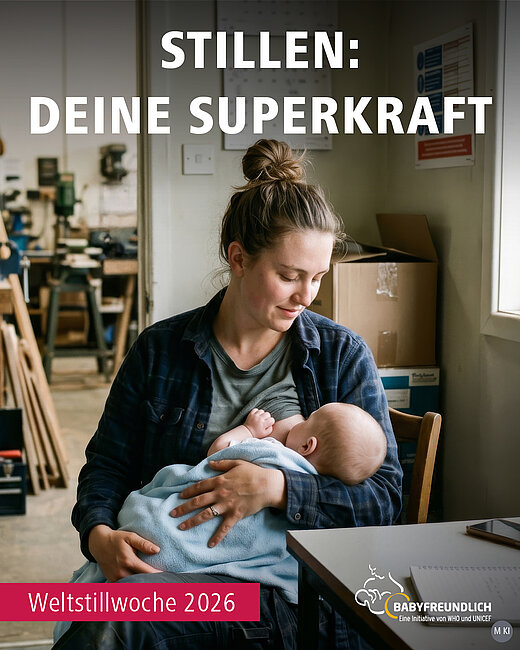 Social Media Motiv Stillende Mutter mit Baby 