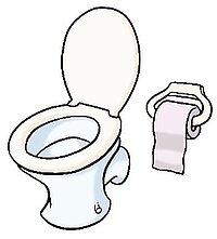 Eine Toilette