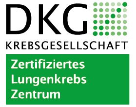 Zertifizierungslogo Lungenkrebszentrum der Deutschen Krebsgesellschaft